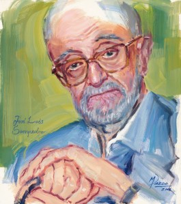 José Luís Sampedro, óleo-papel, 36x43cmG