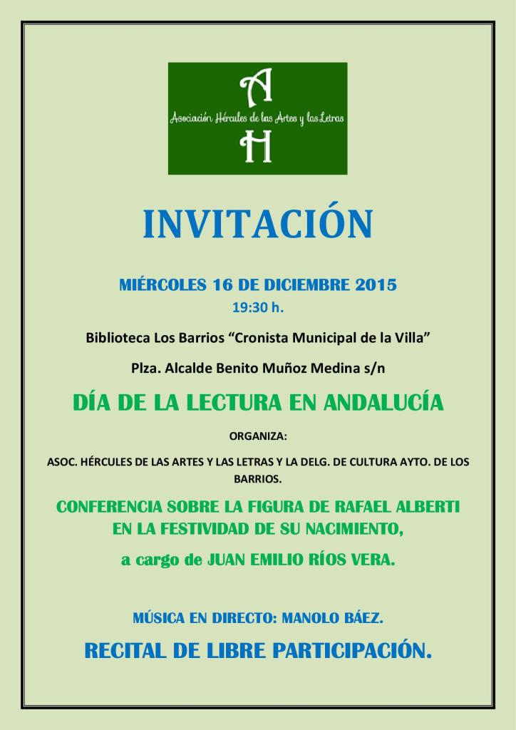 CARTEL CONFERENCIA SOBRE ALBERTI